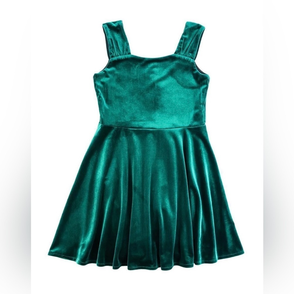 NWT Florence Eiseman Stretch Green Emerald Velvet Dress Size - Picture 4 of 5
